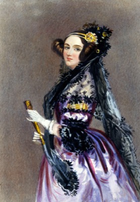 Portrait of Ada Lovelace, painted by Alfred Edward Chalon, 1838